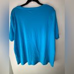 Talbots  Blue Short Sleeve Relaxed T-shirt 100% Cotton Women’s Size 2X Photo 1