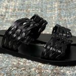 Ancient Greek Sandals Melia Woven Braided Leather Sandals in Black Size 6 Photo 2