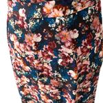 Bobeau Floral blue pink midi chiffon wrap tie dress asymmetrical modest feminine Photo 4