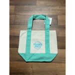 Trader Joe’s Pastel Green Mini Canvas Tote Bag NWT Photo 2