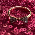 Boutique Gold Ring Womens Size 7 Rhinestone Crystal Encrusted Hair Bow Bling Jewelry Y2K Photo 5