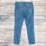 Free People Medium Wash High Rise Busted Knee Skinny Jeans 31R 31 R Ankle Length Photo 2