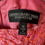 Carmen Marc Valvo Carmen Marc Volvo pink beaded lace dress Photo 6
