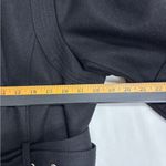 Apt. 9  Wool Coat Womens L Hooded Black Belt Zipper/Snap Closure Office Industrial Photo 9