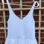 J.Crew Fitted Knit Dress with Poplin Skirt In White Bubble Hem Midi Dres… Photo 10