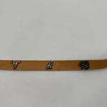 Genuine Leather Brown Western Style Belt Metal Conchos Eagle Women Fits XS Photo 3