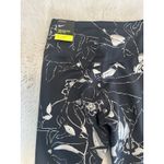 Nike Womens XS Leggings Black Silver Metallic Floral Mid Rise Running Photo 11