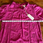 Nicole Miller Embroidered Eyelet Blouse New Medium Photo 4