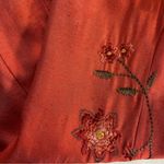 Vintage DJ & Co by Dawn Joy Orange Floral Embroidered Sheath Dress Size 12 Photo 3