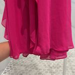 PATBO women size 0 flutter sleeve hot pink maxi long dress ruffles v neckline Photo 10