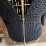 ZARA zip up 3/4 sleeve black sweater size small Photo 9