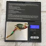 Vintage Unsigned Enamel Parrot Bird Brooch NOS Red Photo 6