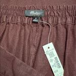 Madewell  women’s The Easy Pull-On Pant 100% Linen brown Size M NWT Photo 7
