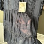 Johnny Was  Love Navy Eyelet Tunic Dress - Small NWT Photo 4