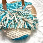 Chico's NWT Chico’s Multi Fringe Neutral Turquoise Tote Bag Photo 10