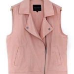 Sanctuary NWT Blush Pink Tencel Moto Vest (M) Photo 0