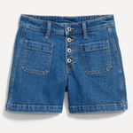 Old Navy High Waisted Jean Trouser Shorts Photo 2