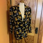 Vtg 90s hunters run baroque print blazer Black Size M Photo 6