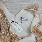 Kate Kasin Evening Gown Womens 8 Gold Sequined V Photo 1