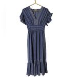 Max Studio 💙✨  Blue Flutter Sleeve Floral Tiered Maxi Dress 🌸 Size S – EUC Photo 2