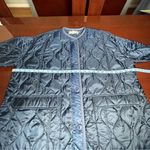 Hudson Jeans Oversized Quilted Liner Jacket Navy blue Sz Large Photo 8