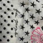 Free People White Black Pink Floral Star Dot Print Hobo Bag Photo 3