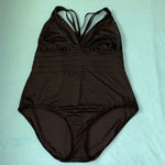 La Blanca  Island Goddess One piece swimsuit triple straps black NEW size 18W Photo 3