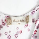Altar'd State  XS Top Tiered Tank Floral Pink White Lace‎ Crochet A Line Swing 807 Photo 5