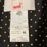 Mundi Mondi Vintage Blazer Black Jacket Cashmere Wool Yellow Trim Double Breast Large Photo 5