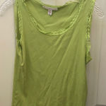 JM Collection FINAL MARKDOWN  lace trim tank top petite medium Photo 0