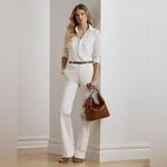 Ralph Lauren Lauren  Stretch Cotton Chino Flare Pant  (Size 2) Photo 1