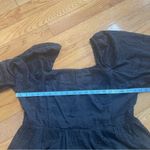 Johnny Was  ELLA SILK COTTON MINI DRESS BLACK EMBROIDERED PUFF SLEEVES Sz XL Photo 10