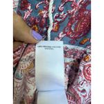 Lucky Brand Paisley Print Tassel Tie Blouse Bohemian Festival Top Size Medium Photo 2