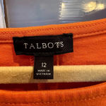 Talbots  Midi Dress Orange & Pink Color Block Sleeveless Size 12 Stretchy Large Photo 5