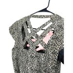 Vintage‎ Y2K 90's J.B.S. Ltd Women's Dress Animal Print Strappy Back Size 8 Black Photo 6