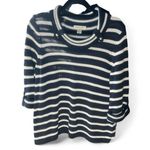 Christopher & Banks  coastal striped sweater with cowl neckline size L petite Photo 0