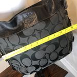 Coach  Oversized Black Charcoal Jacquard Signature C Top Zipper Hobo Shoulder Bag Photo 10