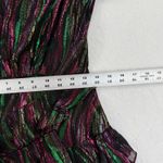 Saloni Dress Metallic Silk Blend Ruffle Tiered Long Sleeve UK 8 US 4 READ‎ Black Photo 2