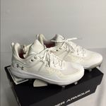 Under Armour  White Athletic Softball Cleats Photo 0