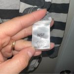 NSF Striped Lightweight Henley Long Sleeve Shirt Gray Size M Photo 3