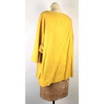 Otto d'ame Women's Mustard Yellow Top With Quarter Sleeves and Trim Details Size 8 Photo 7