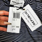 FOR THE REPUBLIC  Striped Mock Top Photo 3