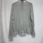 Wooden Ships Wooden Ships Slate Gray & Gold Polka Dot Mohair Wool Blend Long Sleeve Sweater Photo 3