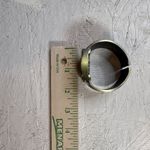 Womens Cuff Bracelet Watch Gold Tone Rectangular Face Art Deco Style Photo 4