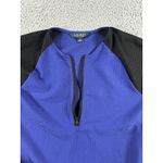 Ralph Lauren Lauren Shirt Women Small 1/2 Zip Honeycomb Raglan Colorblock Photo 6