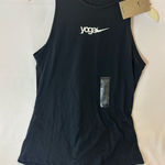 Black Yoga NWT The Nike Tee Dri-Fit Yoga Tank Black Women’s Racerback Sz S Photo 0