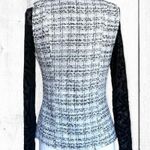 Tinley Road Retro Glam Business Professional Zip Black White Plaid Tweed Vest Size XS Photo 4