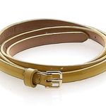 Mustard Yellow Faux Patent Leather Skinny Belt M Photo 0