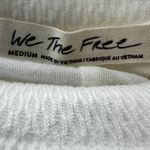 Free People We The Free Cuddle Bubble Blouse Crop Pointelle Raw Edge White M Photo 2