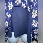 Shoshanna  Blue Floral Sleeveless‎ Mock Neck Moulten Lined Top Size XS Photo 3